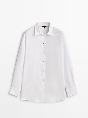 100% linen oversize blouse