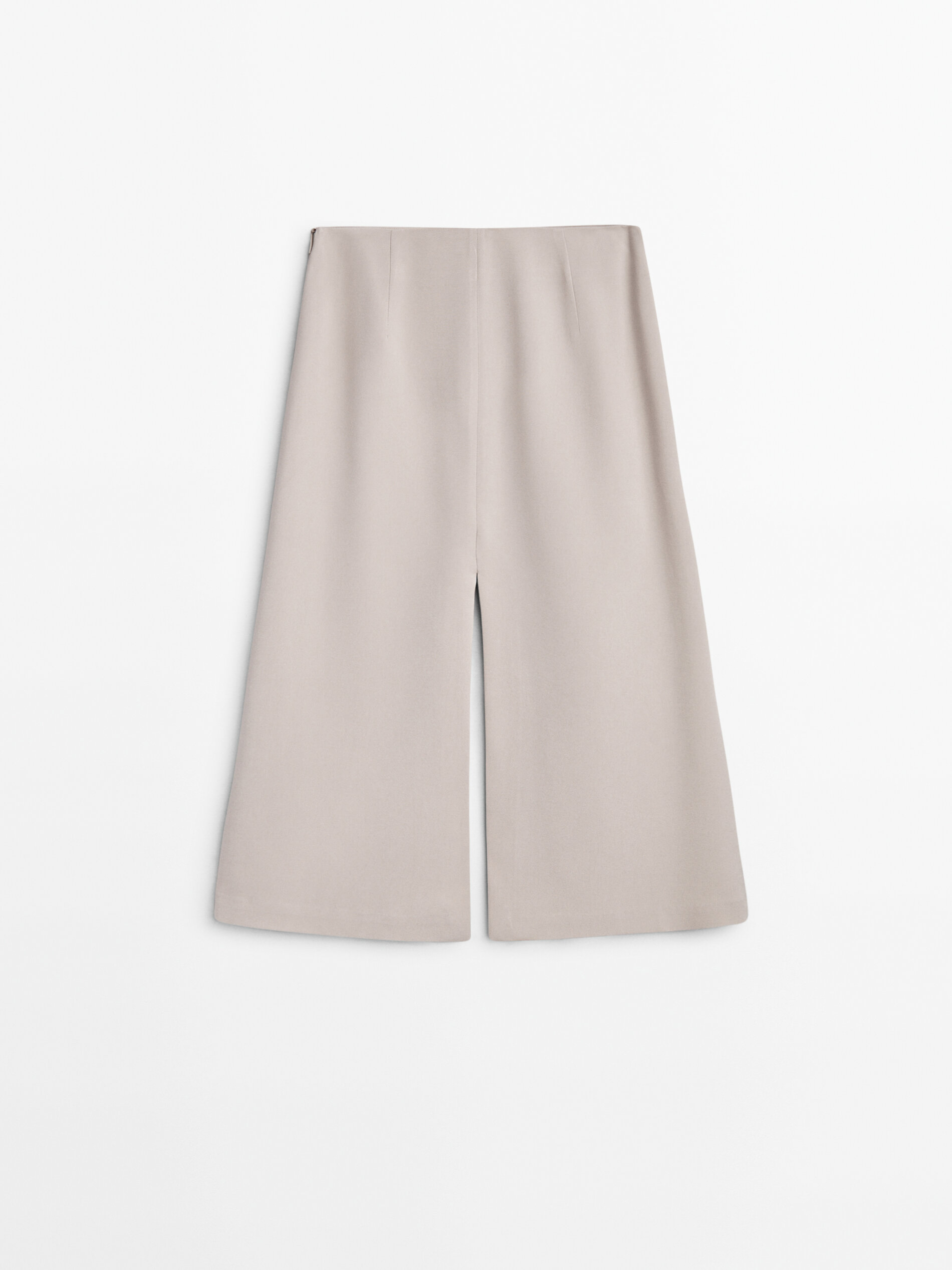 Midi skirt micro-twill with slits