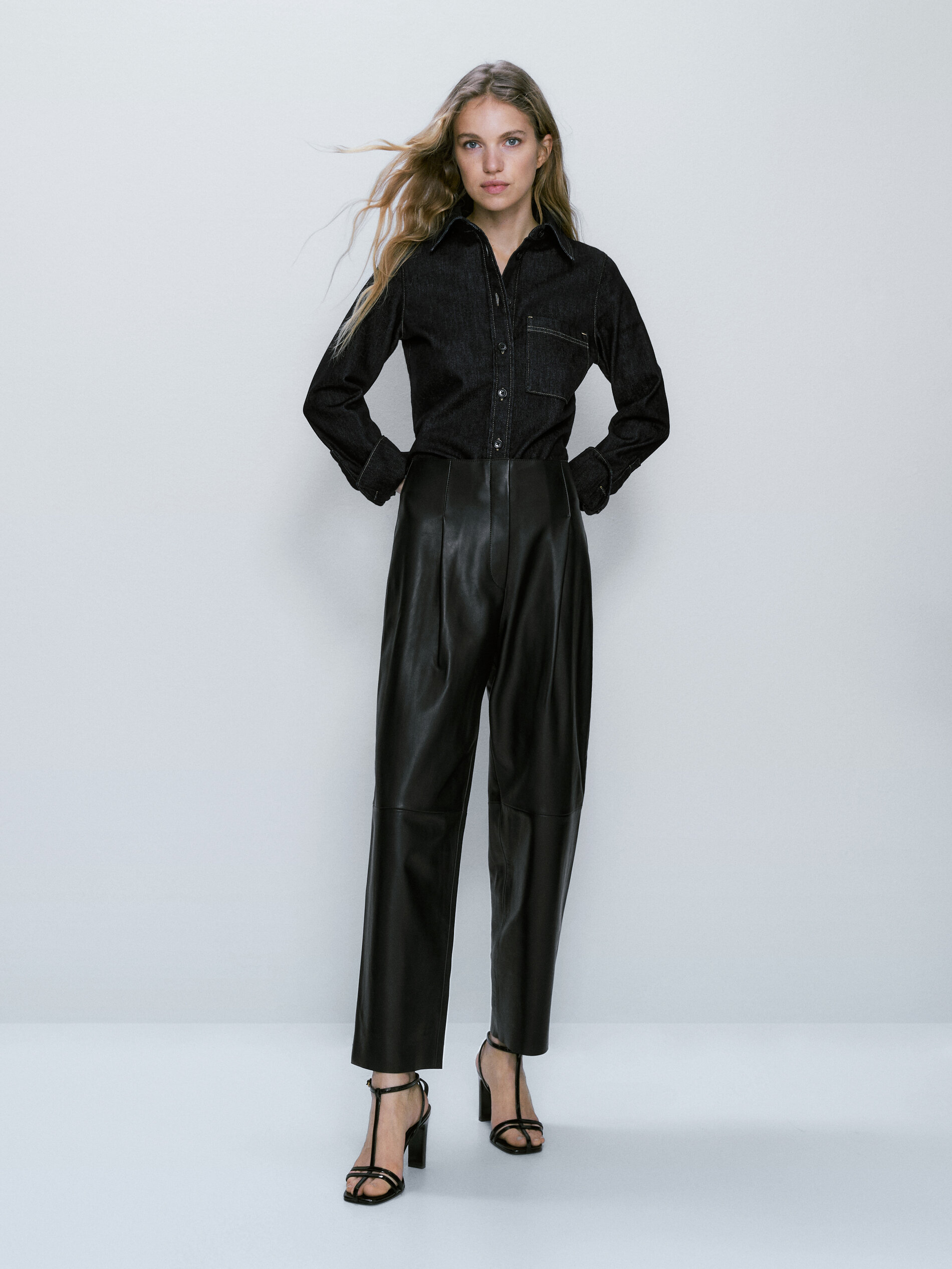 Massimo dutti hot sale leather jumpsuit