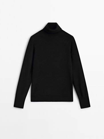 postkantoor Voorstel Kwalificatie Wool and cashmere high neck sweater - Massimo Dutti