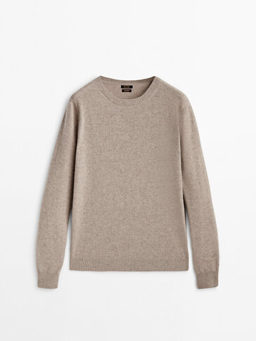 100% cashmere crew neck sweater