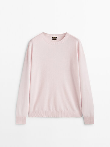 100% cashmere crew neck sweater