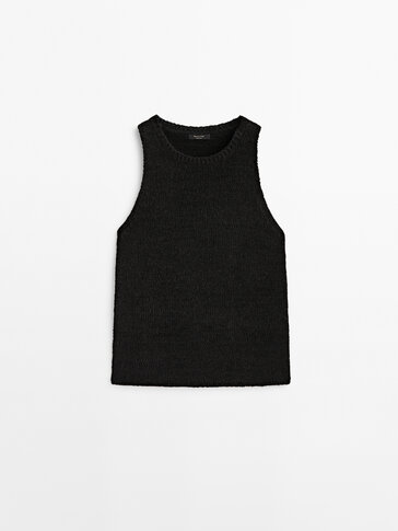 Black knit top