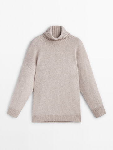 Brushed wool blend sweater