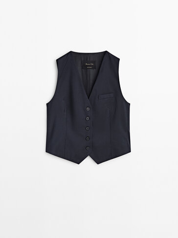Pinstriped suit waistcoat