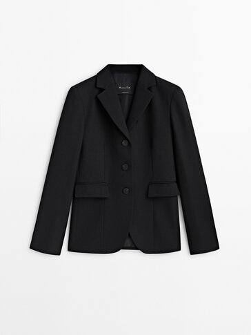 Black short suit blazer