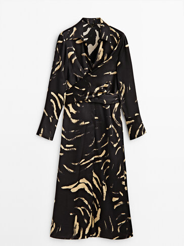 Massimo dutti 2025 leopard print dress