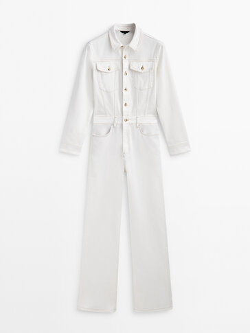 Massimo dutti cheap white jumpsuit