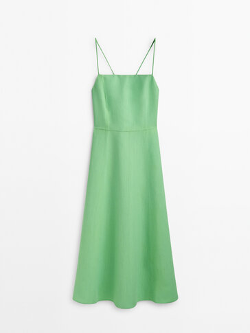 Massimo dutti shop green dress