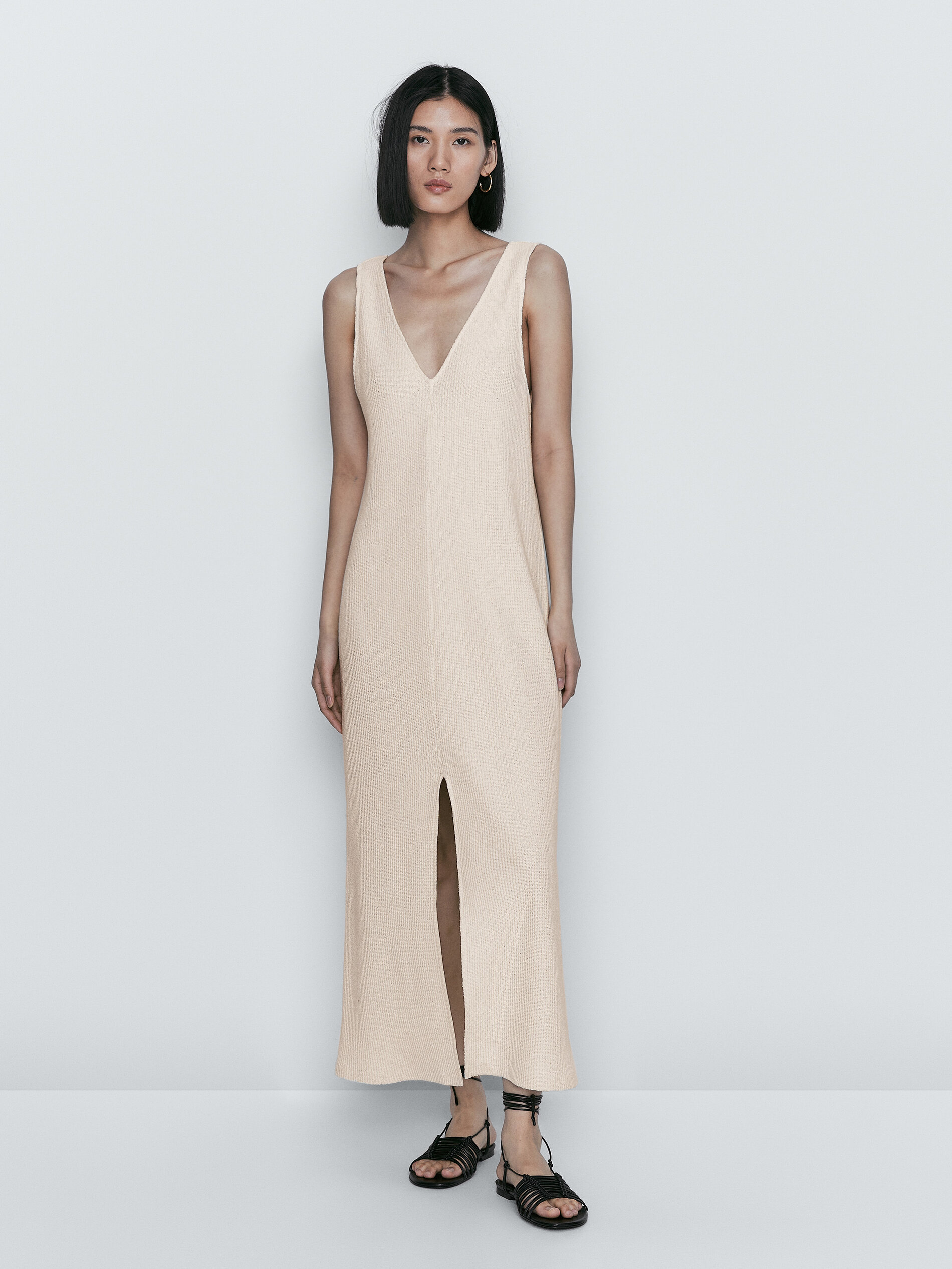 Vestido punto 2024 massimo dutti