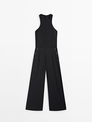 Jumpsuit with button details and pockets