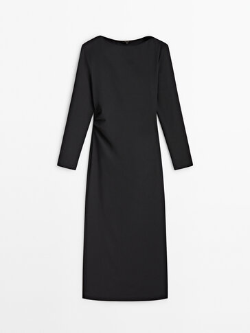 Black dress massimo dutti sale