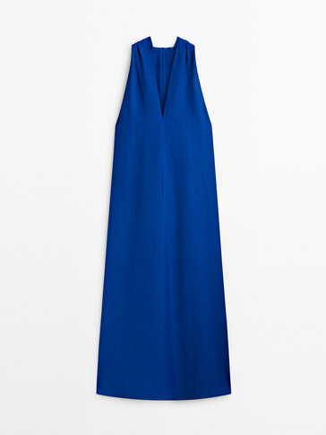 Midi dress with criss-cross detail at the back