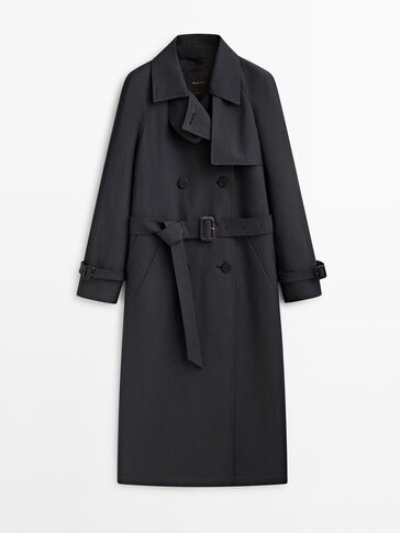 Massimo dutti blue coat clearance
