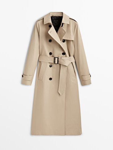 Trench coat with belt - Massimo Dutti