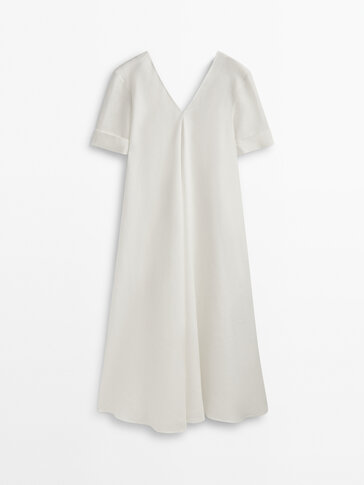 100% linen tunic dress