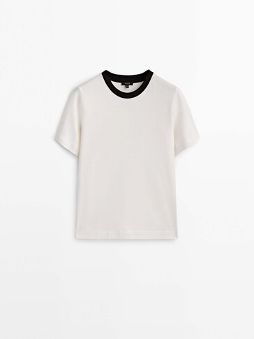 Camisetas basicas blancas sales mujer massimo dutti