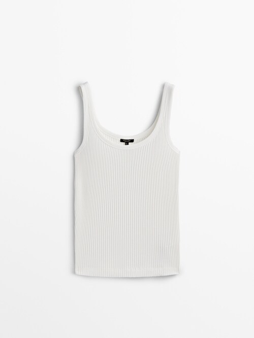 Ribbed vest top - Massimo Dutti Worldwide