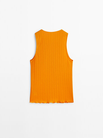 Top Dentelle Rose Massimo Dutti - Taille 38 - Neuf Sans étiquettes - Col Rond Sans Manches