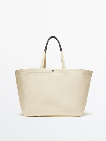 Maxi canvas shopper bag