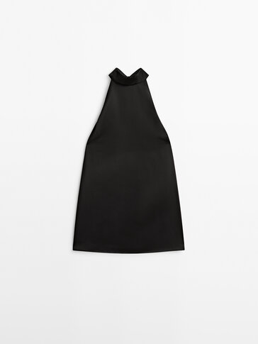 Κοντό φόρεμα με λαιμόκοψη halter -Studio