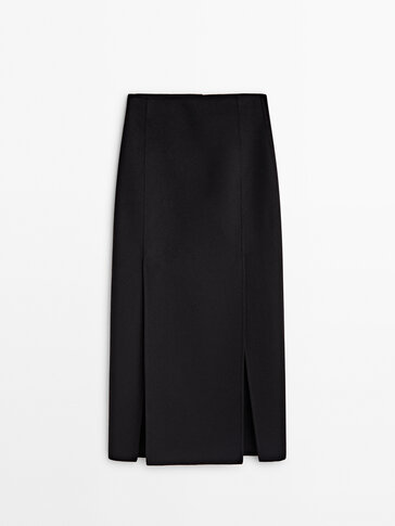 High-waist skirt with slits - Studio