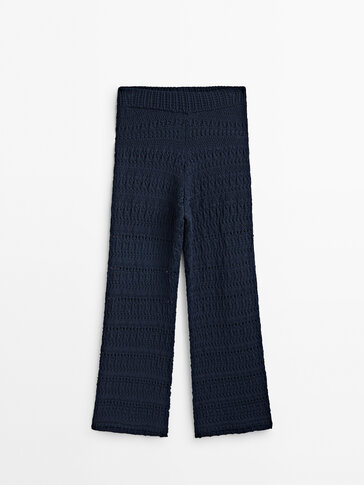 Crochet knit trousers - Studio