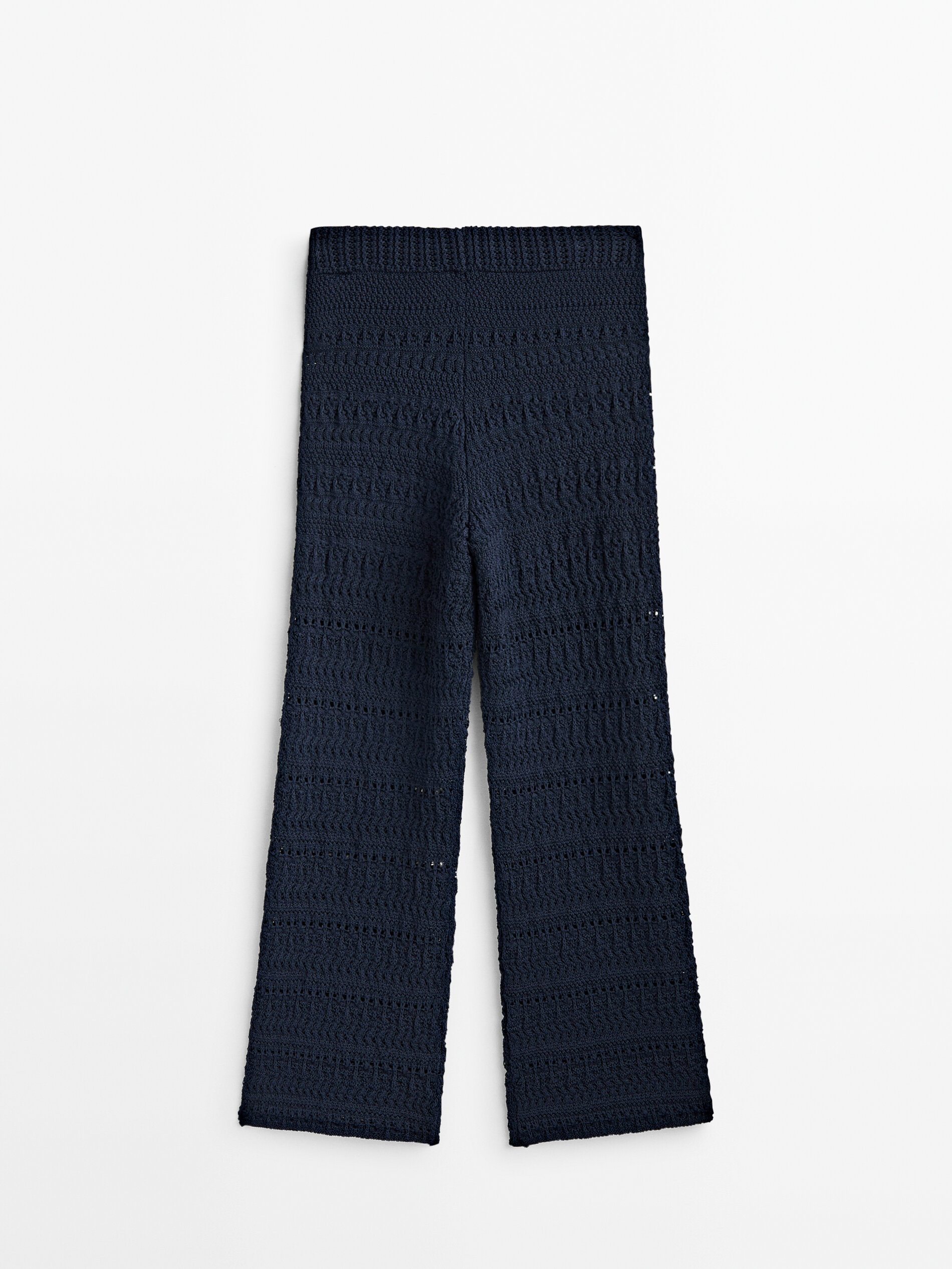 Crochet knit trousers -Studio