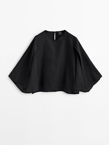 Women's black shirts - Massimo Dutti