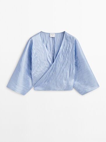 Organza blouse with creased effect -Studio
