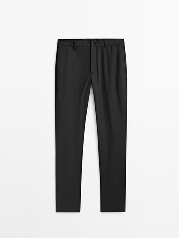 Pantalon chino satiné relaxed fit