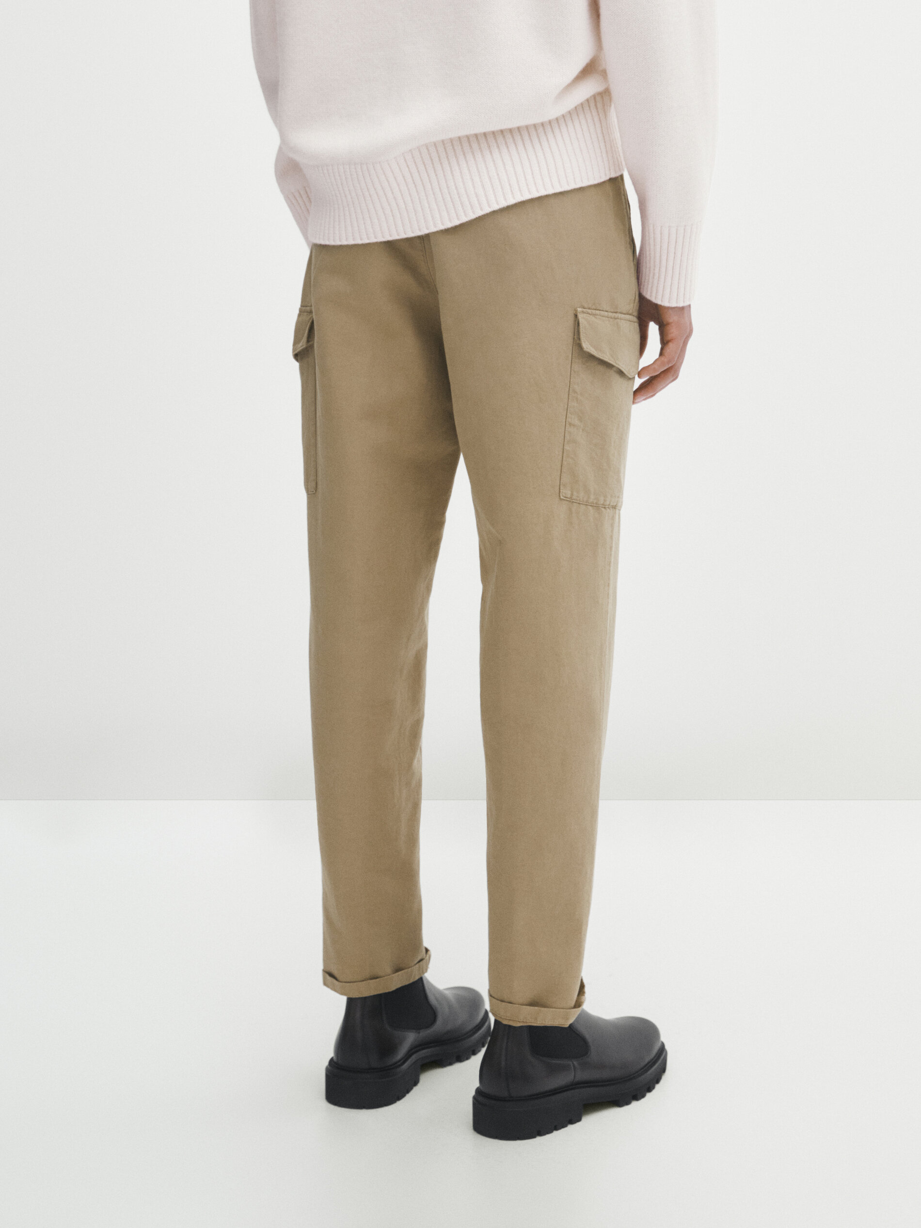 Massimo Dutti Relaxed Fit Cargo Chino Trousers Big Apple Buddy