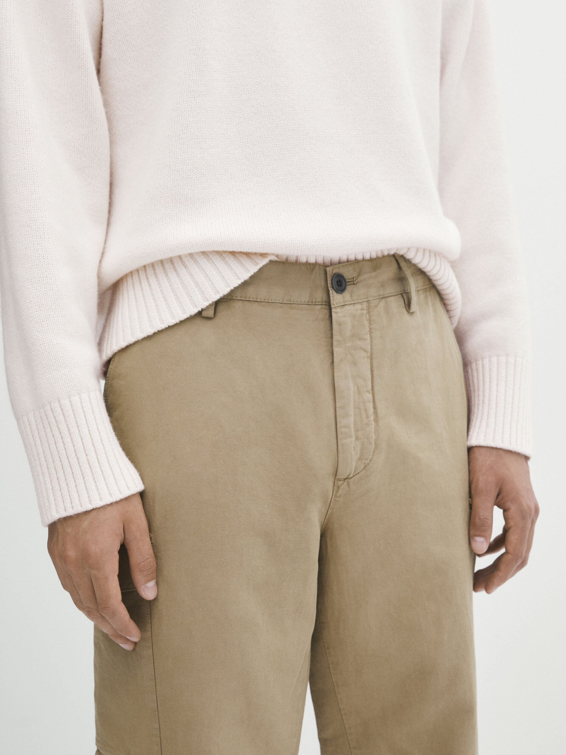 Massimo Dutti Relaxed Fit Cargo Chino Trousers Big Apple Buddy