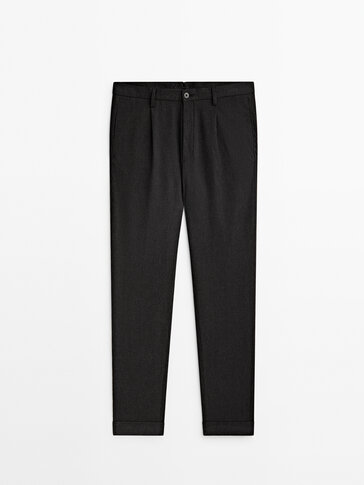 Relaxed-fit pinstriped chinos