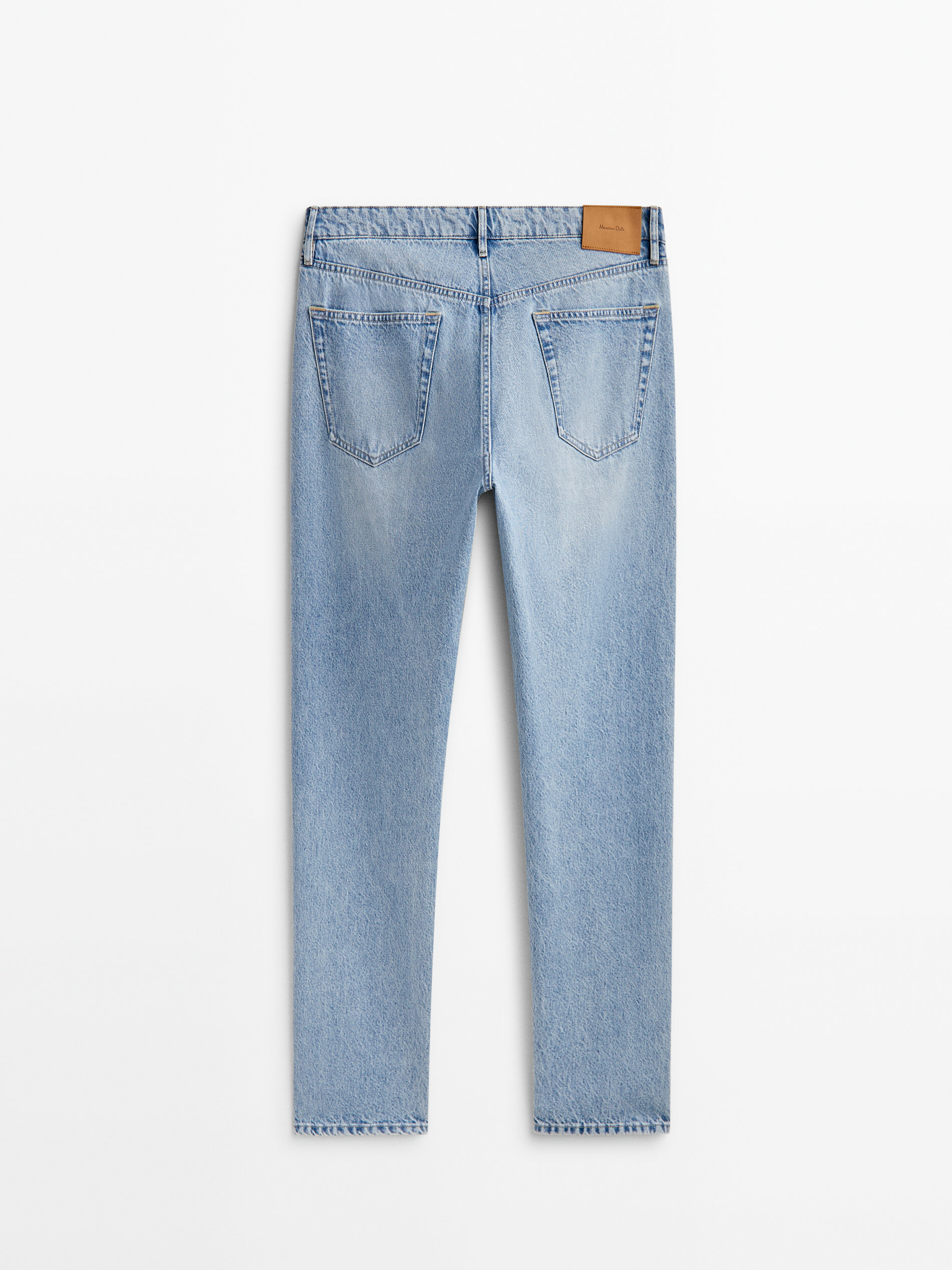 Tapered fit bleach jeans