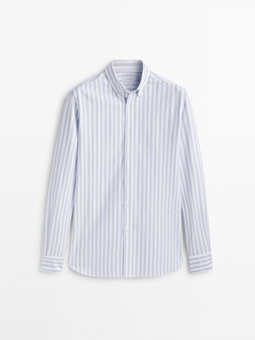 Soft wash regular fit striped Oxford shirt