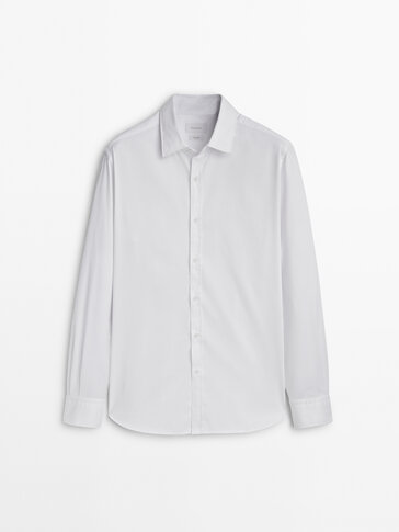 Slim fit two-ply micro textured shirt
