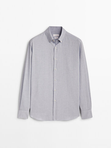 Massimo Dutti REGULAR FIT OXFORD - Shirt - grey メンズ-