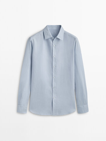 100% linen slim-fit shirt