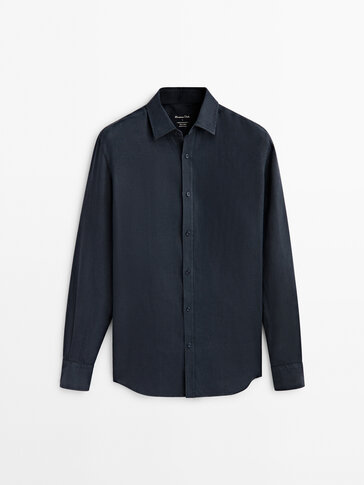 100% linen slim-fit shirt