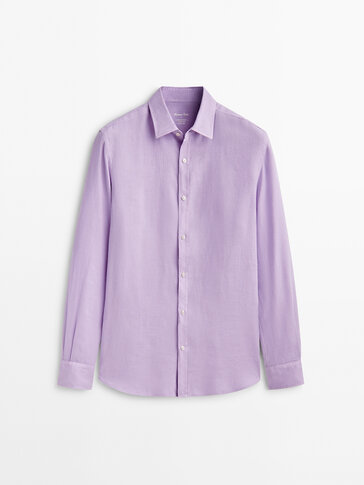 100% linen slim-fit shirt