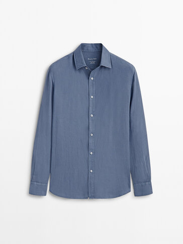 100% linen slim-fit shirt