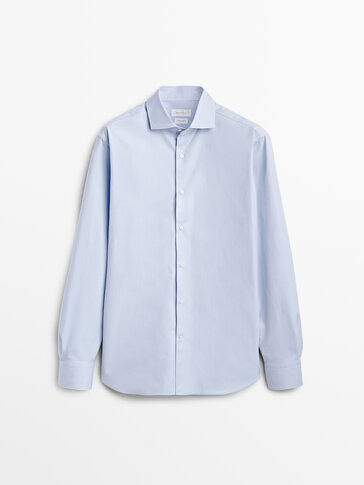 Chemise en serge de coton cintrée