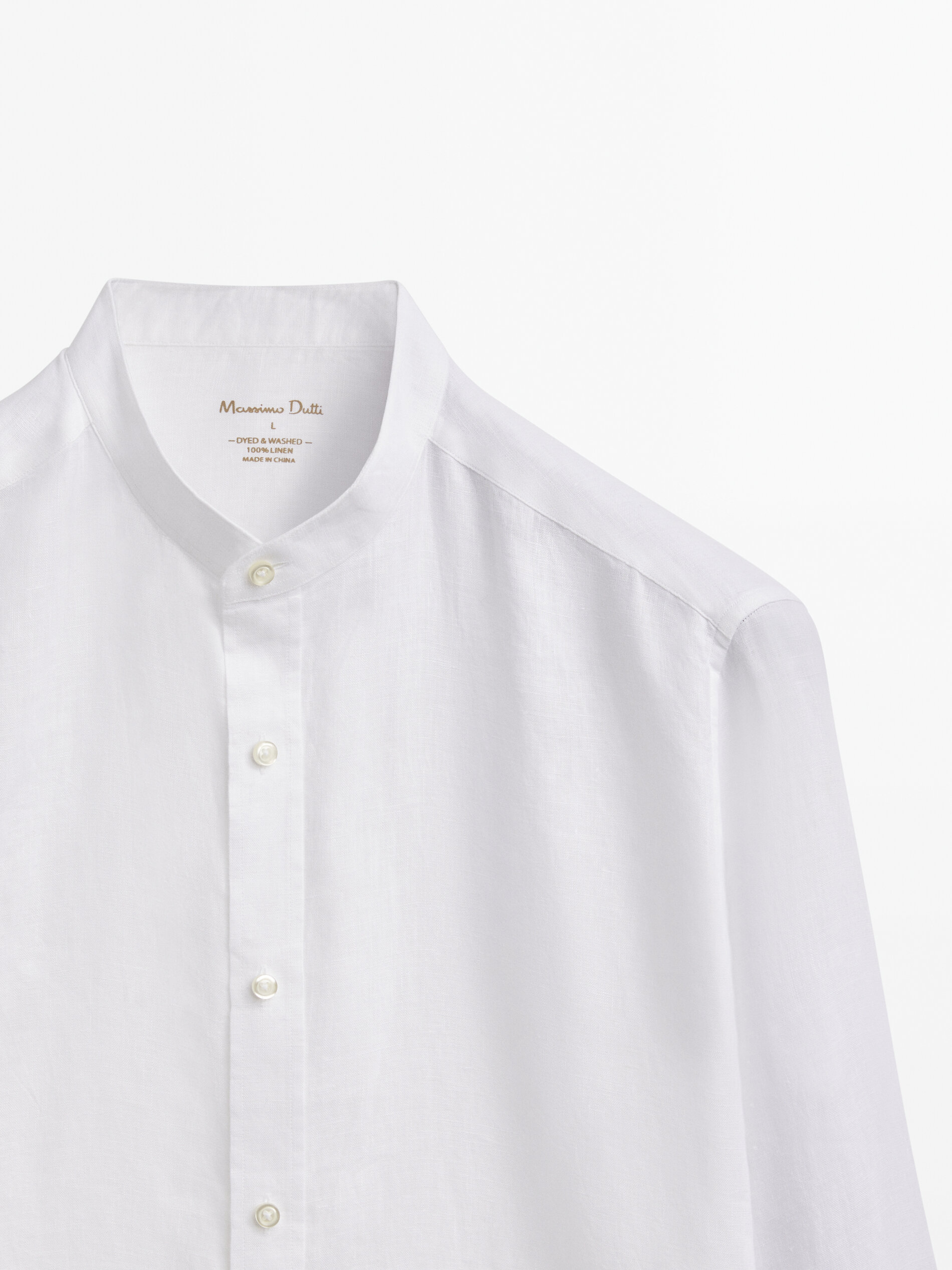 Washed White Linen Shirt
