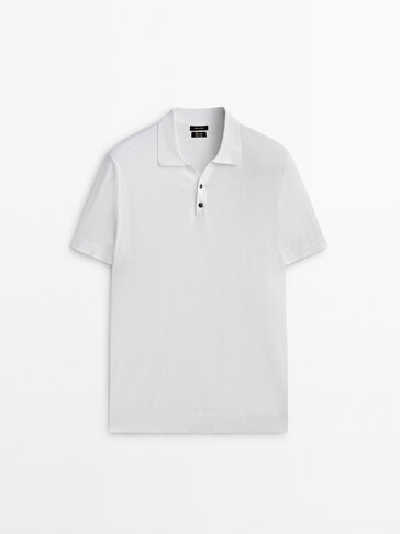 Pull polo col en V boutons