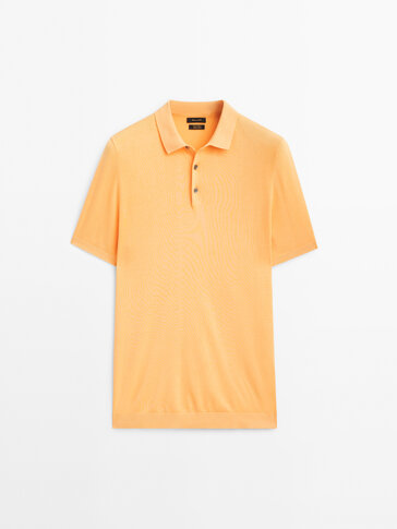 Short sleeve cotton polo sweater