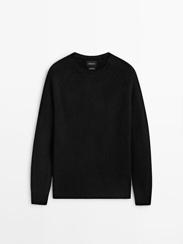 Sweter z okrągłym dekoltem z wełnianej mieszanki − Limited Edition