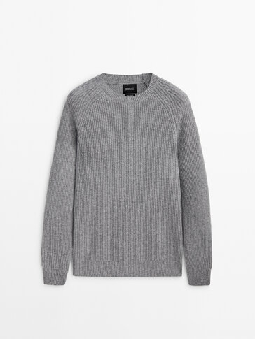 Sweter z okrągłym dekoltem z wełnianej mieszanki − Limited Edition