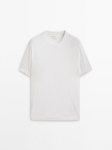 Wool and cashmere blend knit T-shirt