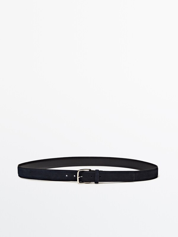 Nubuck leather belt - Massimo Dutti Worldwide
